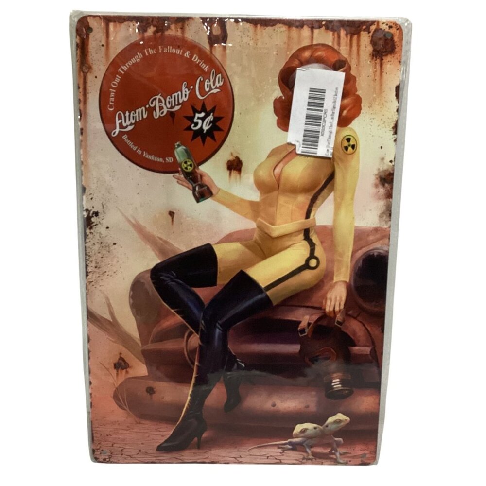 12 X 8 Tin Retro Golden Era Signage Atom Bomb Cola New Sealed